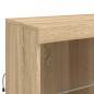 vidaXL Sideboard mit LED-Leuchten Sonoma-Eiche 202x37x100 cm vidaXL Sideboard mit LED-Leuchten Sonoma-Eiche 202x37x100 cm