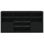 vidaXL Sideboard mit LED-Leuchten Schwarz 202x37x100 cm vidaXL Sideboard mit LED-Leuchten Schwarz 202x37x100 cm