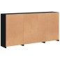 vidaXL Sideboard mit LED-Leuchten Schwarz 202x37x100 cm vidaXL Sideboard mit LED-Leuchten Schwarz 202x37x100 cm