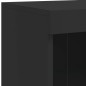 vidaXL Sideboard mit LED-Leuchten Schwarz 202x37x100 cm vidaXL Sideboard mit LED-Leuchten Schwarz 202x37x100 cm