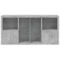 vidaXL Sideboard mit LED-Leuchten Betongrau 202x37x100 cm vidaXL Sideboard mit LED-Leuchten Betongrau 202x37x100 cm