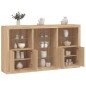 vidaXL Sideboard mit LED-Leuchten Sonoma-Eiche 181,5x37x100 cm vidaXL Sideboard mit LED-Leuchten Sonoma-Eiche 181,5x37x100 cm