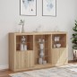 vidaXL Sideboard mit LED-Leuchten Sonoma-Eiche 181,5x37x100 cm vidaXL Sideboard mit LED-Leuchten Sonoma-Eiche 181,5x37x100 cm