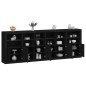 vidaXL Sideboard mit LED-Leuchten Schwarz 283x37x100 cm vidaXL Sideboard mit LED-Leuchten Schwarz 283x37x100 cm