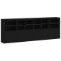 vidaXL Sideboard mit LED-Leuchten Schwarz 283x37x100 cm vidaXL Sideboard mit LED-Leuchten Schwarz 283x37x100 cm