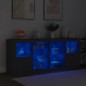 vidaXL Sideboard mit LED-Leuchten Schwarz 163x37x67 cm vidaXL Sideboard mit LED-Leuchten Schwarz 163x37x67 cm