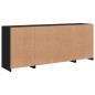 vidaXL Sideboard mit LED-Leuchten Schwarz 163x37x67 cm vidaXL Sideboard mit LED-Leuchten Schwarz 163x37x67 cm