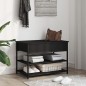 vidaXL Schuhbank Schwarz 70x42,5x50 cm Holzwerkstoff vidaXL Schuhbank Schwarz 70x42,5x50 cm Holzwerkstoff