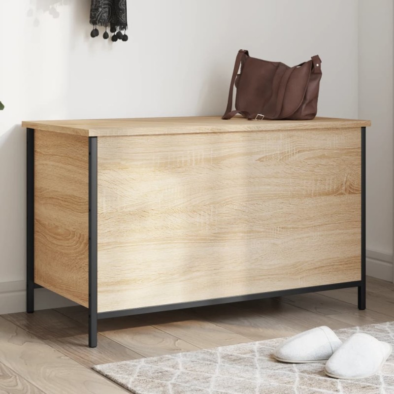 vidaXL Sitzbank mit Stauraum Sonoma-Eiche 80x42,5x50 cm Holzwerkstoff vidaXL Sitzbank mit Stauraum Sonoma-Eiche 80x42,5x50 cm Holzwerkstoff