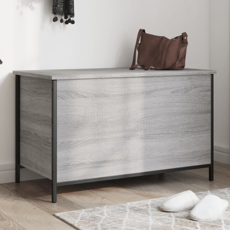 vidaXL Sitzbank mit Stauraum Grau Sonoma 80x42,5x50 cm Holzwerkstoff