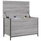 vidaXL Sitzbank mit Stauraum Grau Sonoma 80x42,5x50 cm Holzwerkstoff vidaXL Sitzbank mit Stauraum Grau Sonoma 80x42,5x50 cm Holzwerkstoff