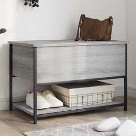vidaXL Sitzbank mit Stauraum Grau Sonoma 70x42,5x47 cm Holzwerkstoff