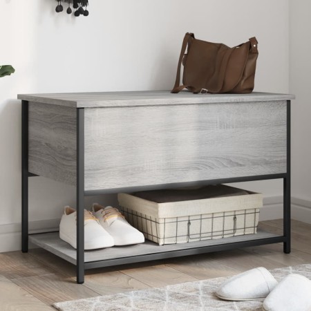 vidaXL Sitzbank mit Stauraum Grau Sonoma 70x42,5x47 cm Holzwerkstoff