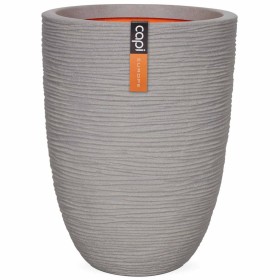 Capi Blumenkübel Nature Rib Elegant Niedrig 36x47 cm Grau PKGRR782