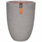 Capi Blumenkübel Nature Rib Elegant Niedrig 36x47 cm Grau PKGRR782 Capi Blumenkübel Nature Rib Elegant Niedrig 36x47 cm Grau PKGRR782