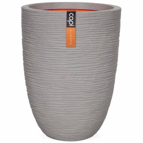 Capi Blumenkübel Nature Rib Elegant Niedrig 36x47 cm Grau PKGRR782