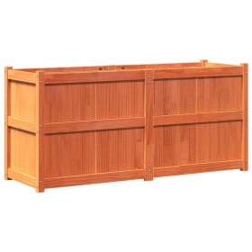 vidaXL Pflanzkübel Wachsbraun 150x50x70 cm Massivholz Kiefer