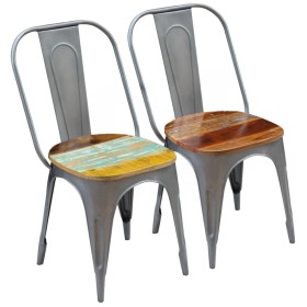 vidaXL Esszimmerstühle 2 Stk. Altholz Massiv