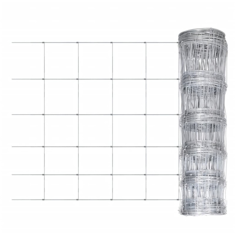 vidaXL Gartenzaun Verzinkter Stahl 50 m 80 cm vidaXL Gartenzaun Verzinkter Stahl 50 m 80 cm
