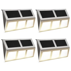 vidaXL Solarleuchten 4 Stk. LED Warmweiß