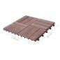 vidaXL Terrassenfliesen 11 Stk. 30x30 cm Altholz Massiv vidaXL Terrassenfliesen 11 Stk. 30x30 cm Altholz Massiv