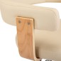 vidaXL Esszimmerstuhl Drehbar Creme Bugholz und Kunstleder vidaXL Esszimmerstuhl Drehbar Creme Bugholz und Kunstleder