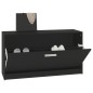 vidaXL Schuhbank Schwarz 80x24x45 cm Holzwerkstoff vidaXL Schuhbank Schwarz 80x24x45 cm Holzwerkstoff