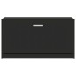 vidaXL Schuhbank Schwarz 80x24x45 cm Holzwerkstoff vidaXL Schuhbank Schwarz 80x24x45 cm Holzwerkstoff