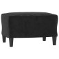 vidaXL Sessel mit Hocker Schwarz 60 cm Samt vidaXL Sessel mit Hocker Schwarz 60 cm Samt