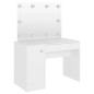 vidaXL Schminktisch mit LED-Beleuchtung 110x55x145 cm MDF Weiß vidaXL Schminktisch mit LED-Beleuchtung 110x55x145 cm MDF Weiß