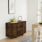vidaXL Sideboard mit 3 Schubladen Räuchereiche 120x41x75 cm vidaXL Sideboard mit 3 Schubladen Räuchereiche 120x41x75 cm