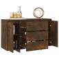 vidaXL Sideboard mit 3 Schubladen Räuchereiche 120x41x75 cm vidaXL Sideboard mit 3 Schubladen Räuchereiche 120x41x75 cm