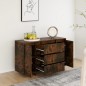 vidaXL Sideboard mit 3 Schubladen Räuchereiche 120x41x75 cm vidaXL Sideboard mit 3 Schubladen Räuchereiche 120x41x75 cm