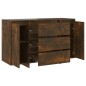 vidaXL Sideboard mit 3 Schubladen Räuchereiche 120x41x75 cm vidaXL Sideboard mit 3 Schubladen Räuchereiche 120x41x75 cm