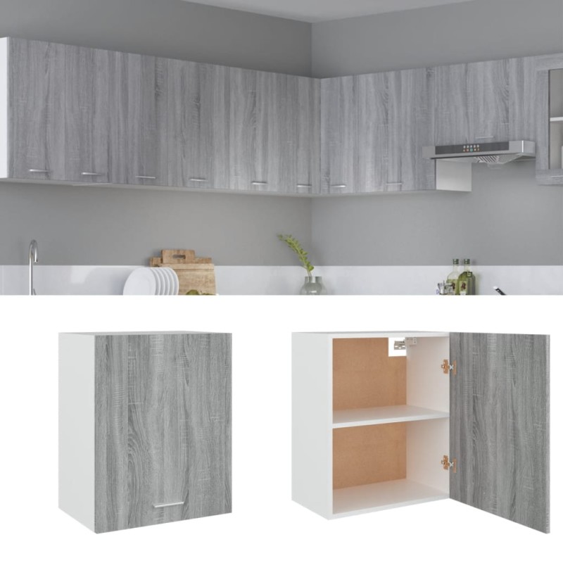 vidaXL Hängeschrank Grau Sonoma 50x31x60 cm Holzwerkstoff vidaXL Hängeschrank Grau Sonoma 50x31x60 cm Holzwerkstoff
