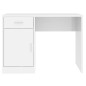 vidaXL Schreibtisch mit Stauraum Hochglanz-Weiß 100x40x73 cm vidaXL Schreibtisch mit Stauraum Hochglanz-Weiß 100x40x73 cm