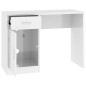 vidaXL Schreibtisch mit Stauraum Hochglanz-Weiß 100x40x73 cm vidaXL Schreibtisch mit Stauraum Hochglanz-Weiß 100x40x73 cm