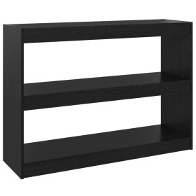 vidaXL Bücherregal Raumteiler Schwarz 100x30x71,5 cm Massivholz Kiefer