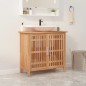 vidaXL Waschbeckenunterschrank 66x29x61,5 cm Massivholz Nussbaum vidaXL Waschbeckenunterschrank 66x29x61,5 cm Massivholz Nussbaum