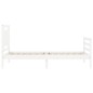 vidaXL Massivholzbett mit Kopfteil Weiß 100x200 cm vidaXL Massivholzbett mit Kopfteil Weiß 100x200 cm