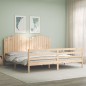 vidaXL Massivholzbett mit Kopfteil 200x200 cm vidaXL Massivholzbett mit Kopfteil 200x200 cm