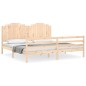 vidaXL Massivholzbett mit Kopfteil 200x200 cm vidaXL Massivholzbett mit Kopfteil 200x200 cm