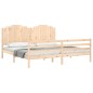 vidaXL Massivholzbett mit Kopfteil 200x200 cm vidaXL Massivholzbett mit Kopfteil 200x200 cm