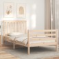 vidaXL Massivholzbett mit Kopfteil 100x200 cm vidaXL Massivholzbett mit Kopfteil 100x200 cm