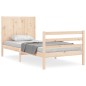 vidaXL Massivholzbett mit Kopfteil 100x200 cm vidaXL Massivholzbett mit Kopfteil 100x200 cm