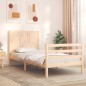 vidaXL Massivholzbett mit Kopfteil 100x200 cm vidaXL Massivholzbett mit Kopfteil 100x200 cm