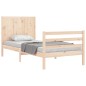 vidaXL Massivholzbett mit Kopfteil 100x200 cm vidaXL Massivholzbett mit Kopfteil 100x200 cm
