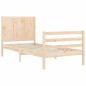 vidaXL Massivholzbett mit Kopfteil 100x200 cm vidaXL Massivholzbett mit Kopfteil 100x200 cm