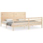 vidaXL Massivholzbett mit Kopfteil 200x200 cm vidaXL Massivholzbett mit Kopfteil 200x200 cm