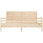 vidaXL Massivholzbett mit Kopfteil 200x200 cm vidaXL Massivholzbett mit Kopfteil 200x200 cm